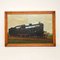 Antique Victorian Oil Painting of Steam Locomotive Train, Image 3