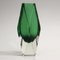 Vintage Italian Green Sommerso Murano Glass Vase, 1970s 6