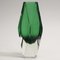 Vintage Italian Green Sommerso Murano Glass Vase, 1970s 3