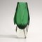 Vintage Italian Green Sommerso Murano Glass Vase, 1970s 2