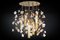 Lampadario grande rotondo Flower Power rosa-crema con tubi in oro a 24k di Vgnewtrend, Italia, Immagine 2