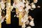 Großer Runder Flower Power Kronleuchter in Rosa-Creme mit 24 Karat Goldpfeifen von Vgnewtrend, Italien 5
