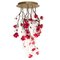 Small Round Flower Power Fuchsia Magnolia Chandelier from VGnewtrend, Italy 1