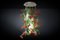 Small Round Flower Power Wild Red Roses Chandelier from VGnewtrend, Italy 2
