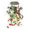 Small Round Flower Power Wild Red Roses Chandelier from VGnewtrend, Italy 1