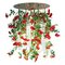 Large Round Flower Power Wild Red Roses Chandelier from VGnewtrend, Italy 1