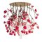 Large Round Flower Power Fuchsia Magnolia Chandelier from VGnewtrend, Italy 1