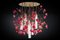 Large Round Flower Power Fuchsia Magnolia Chandelier from VGnewtrend, Italy, Image 2