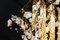 Flower Power Pink-Cream Magnolia Chandelier with 24k Gold Pipes from VGnewtrend, Italy 10