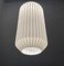 Opaline Glass Pleated Light Pendant, 1950s 2