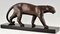 Art Deco Bronzeskulptur eines gehenden Panthers von Bracquemond, 1930 7