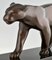 Art Deco Bronzeskulptur eines gehenden Panthers von Bracquemond, 1930 10