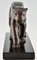 Art Deco Bronzeskulptur eines gehenden Panthers von Bracquemond, 1930 9