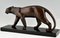 Art Deco Bronzeskulptur eines gehenden Panthers von Bracquemond, 1930 4