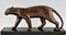 Art Deco Bronzeskulptur eines gehenden Panthers von Bracquemond, 1930 2