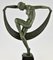 Art Deco Sculpture of Nude Scarf Dancer by Denis for Max Le Verrier, 1930 10