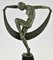 Art Deco Sculpture of Nude Scarf Dancer by Denis for Max Le Verrier, 1930, Image 10