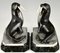 Art Deco Silvered Bronze Walrus Bookends by G.H. Laurent, 1925, Set of 2 9