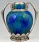 Art Deco Blue Ceramic & Bronze Vases by Paul Milet for Sèvres, 1920, Set of 2 3