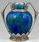 Art Deco Vasen aus blauer Keramik & Bronze von Paul Milet für Sèvres, 1920, 2er Set 4
