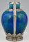 Art Deco Vasen aus blauer Keramik & Bronze von Paul Milet für Sèvres, 1920, 2er Set 6