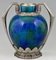 Art Deco Vasen aus blauer Keramik & Bronze von Paul Milet für Sèvres, 1920, 2er Set 8