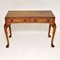 Antique Queen Anne Style Burr Walnut Console Table, Image 1