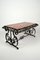 Art Deco Wrought Iron Coffee Table with Marble Top, 1940s, Image 1