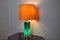 Grüne Lampe aus Opalglas von Metalarte, Spanien, 1970er 2