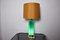 Lámpara de vidrio opalino verde de Metalarte, Spain, años 70, Imagen 4