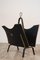 Vintage Metal and Black Leather Magazine Rack by Jacques Adnet, 1950 4