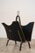 Vintage Metal and Black Leather Magazine Rack by Jacques Adnet, 1950, Image 4