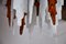 Lampada da soffitto in vetro di Murano bicolore di Albano Poli per Poliarte, Italia, anni '70, Immagine 6
