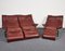 Veranda Leather Sofa Set by Vico Magistretti for Cassina, 1980s, Set of 2 7