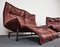 Veranda Leather Sofa Set by Vico Magistretti for Cassina, 1980s, Set of 2 19