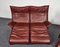 Veranda Leather Sofa Set by Vico Magistretti for Cassina, 1980s, Set of 2 2