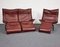 Veranda Leather Sofa Set by Vico Magistretti for Cassina, 1980s, Set of 2 1