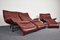 Veranda Leather Sofa Set by Vico Magistretti for Cassina, 1980s, Set of 2 5