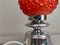 Modernist Red Bubble Glass and Chrome Table Lamp, 1990s 5