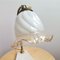 Art Nouveau French Brass, Glass & Marble Table Lamp, 1950s 8