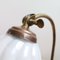 Art Nouveau French Brass, Glass & Marble Table Lamp, 1950s 9