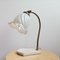 Lámpara de mesa francesa modernista de latón, vidrio y mármol, años 50, Imagen 2