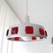 Danish Industrial UFO Brushed Silver Ceiling Hanging Lamp, 1960s, Image 1
