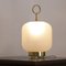 Mid-Century Italian Lamp in Opal Glass and Brass in the Style of Fontana Arte 4