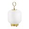Mid-Century Italian Lamp in Opal Glass and Brass in the Style of Fontana Arte 1