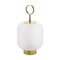 Mid-Century Italian Lamp in Opal Glass and Brass in the Style of Fontana Arte, Image 1