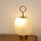 Italienische Mid-Century Lampe aus Opalglas und Messing im Stil von Fontana Arte 7