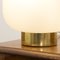 Italienische Mid-Century Lampe aus Opalglas und Messing im Stil von Fontana Arte 3