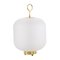 Italienische Mid-Century Maxi Lampe aus Opalglas und Messing im Stil von Fontana Arte 1