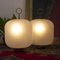 Maxi Lampe Mid-Century en Verre Opalin et Laiton, Italie 8